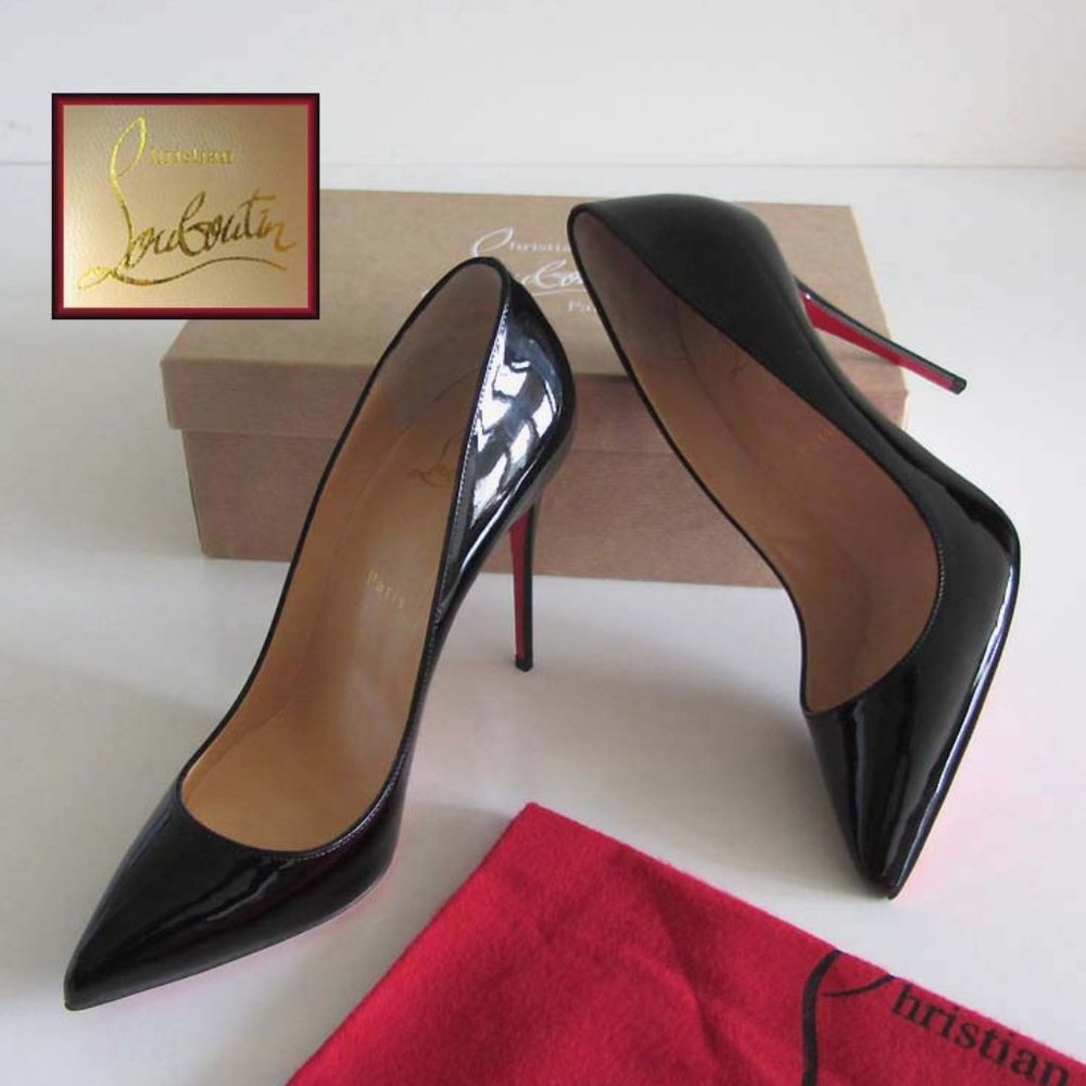 new CHRISTIAN LOUBOUTIN Pigalle Follies 100 patent stiletto pumps